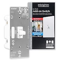 White Add-On Switch, QuickFit & SimpleWire, Smart Light Control, Z-Wave/Zigbee Smart Light Switch, Works with Alexa, Google Assistant, Not A Stand Alone Switch, Smart Home Devices, 46200
