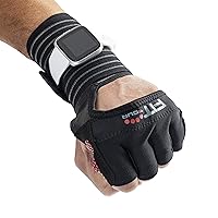 Fit Four OCR Slit Grip Gloves, Official Glove of OCR | Obstacle Course Racing & Mud Run Hand Protection | Wrist Support with Slit for Fitness Watch