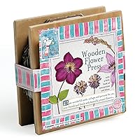 Retro Family Fun Wooden Flower Press Kit for Children Who Love DIY Nature Gifts, for Dried Pressed Flowers, to Preserve Your Favourite Colorful Flora