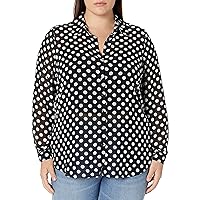 City Chic Plus Size Shirt Madison in HOT SPOT, Size 12