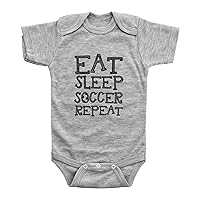 Baffle Soccer Onesie for Baby Boy or Girl/EAT SLEEP SOCCER REPEAT/Unisex