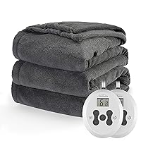 Sunbeam Royal Luxe Microplush Heated Electric Blanket Queen Size, 90