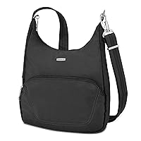 Anti-Theft Classic Essential Messenger Bag, Black, One Size, 9.75 x 10 x 2.5