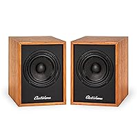 Electrohome Huntley Powered Bookshelf Speakers with Built-in Amplifier and 3