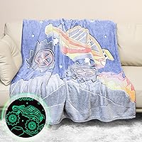 Monster Truck Blanket for Boys Glow in The Dark Fleece Car Throw Blankets for Kids Play Monster Truck Toys for Child Christmas Birthday Gifts for Toddlers