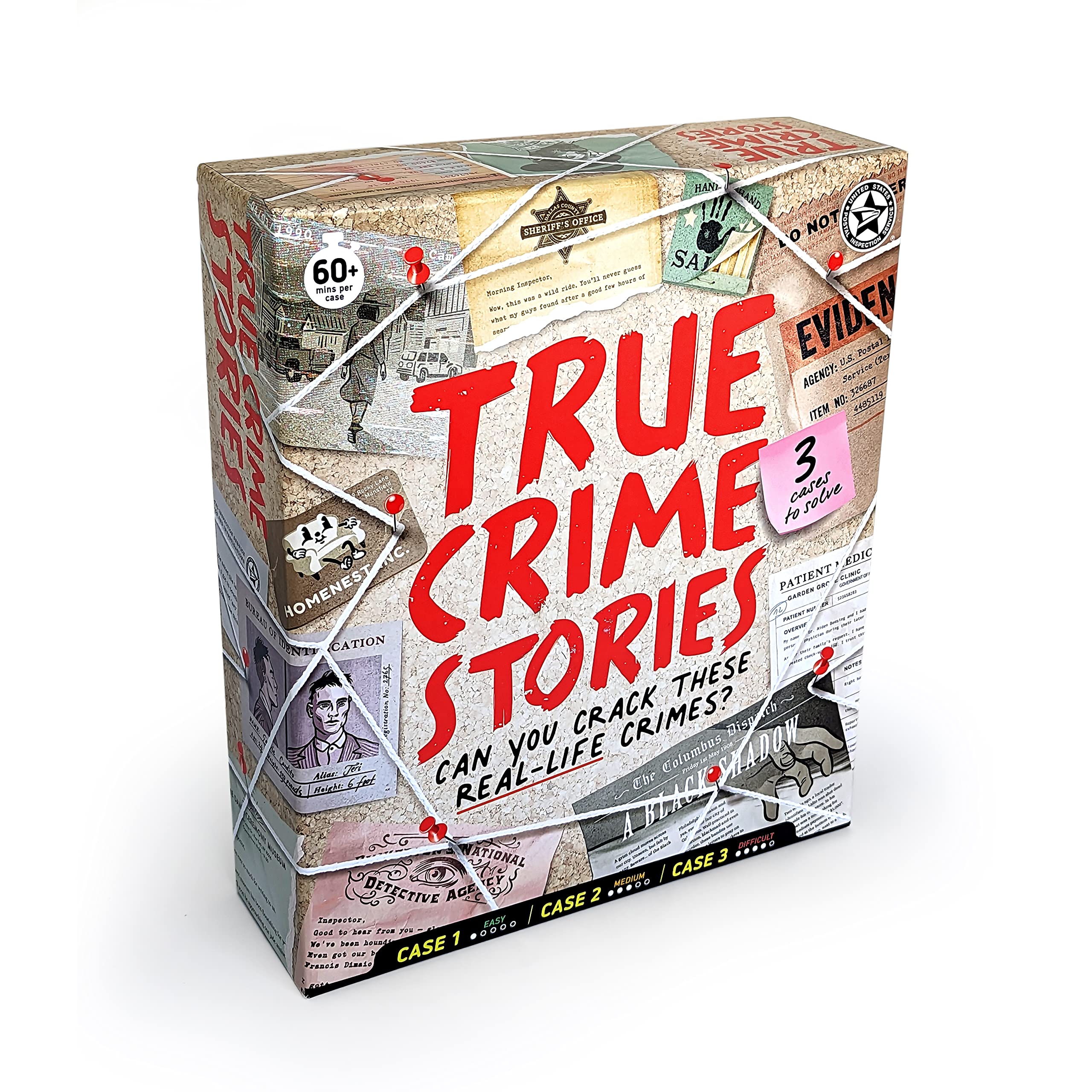 Big Potato True Crime Stories: 3 Cases in 1, Can You Crack Real-Life Crimes in This Family Game for Kids and Adults, Strategy Game for Family, Mystery Crime Game
