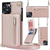 Case For iPhone 11 Pro,Crossbody Wallet Card Holder Leather PU Flip Detachable Adjustable Lanyard Strap Women Girl Kickstand Magnetic Protective Cover Case For iPhone 11 Pro 5.8