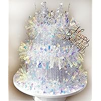 Crystal Money Cake - Aurora Rhinestone Diamond Money Box for Cash Gift Pull - Bridal Shower Gifts for Women - Sweet 16, Mothers Day, Graduation, Quinceanera, Birthday(Crown)