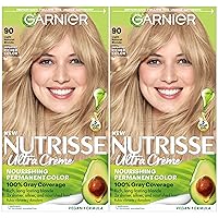 Hair Color Nutrisse Nourishing Creme, 90 Light Natural Blonde (Macadamia) Permanent Hair Dye, 2 Count (Packaging May Vary)