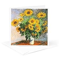 Sunflowers by Claude Monet, 1881 Still Life - Greeting Card, 6 x 6 inches, single (gc_126590_5)