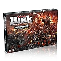 Winning Moves Warhammer Risk Strategy Board Game English Edition, Explore Planet Vigilus and Form Your Army and Battle The Likes of Orks and Ultramarines with Custom Game Pieces, WM01828-EN1-4