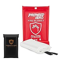 Car and People Fiberglass Fire Blanket Emergency Fire Suppression Blanket Firesafe Safety Guardian for Kitchen Fireplace 40 x 40 Inch Fire Blanket 