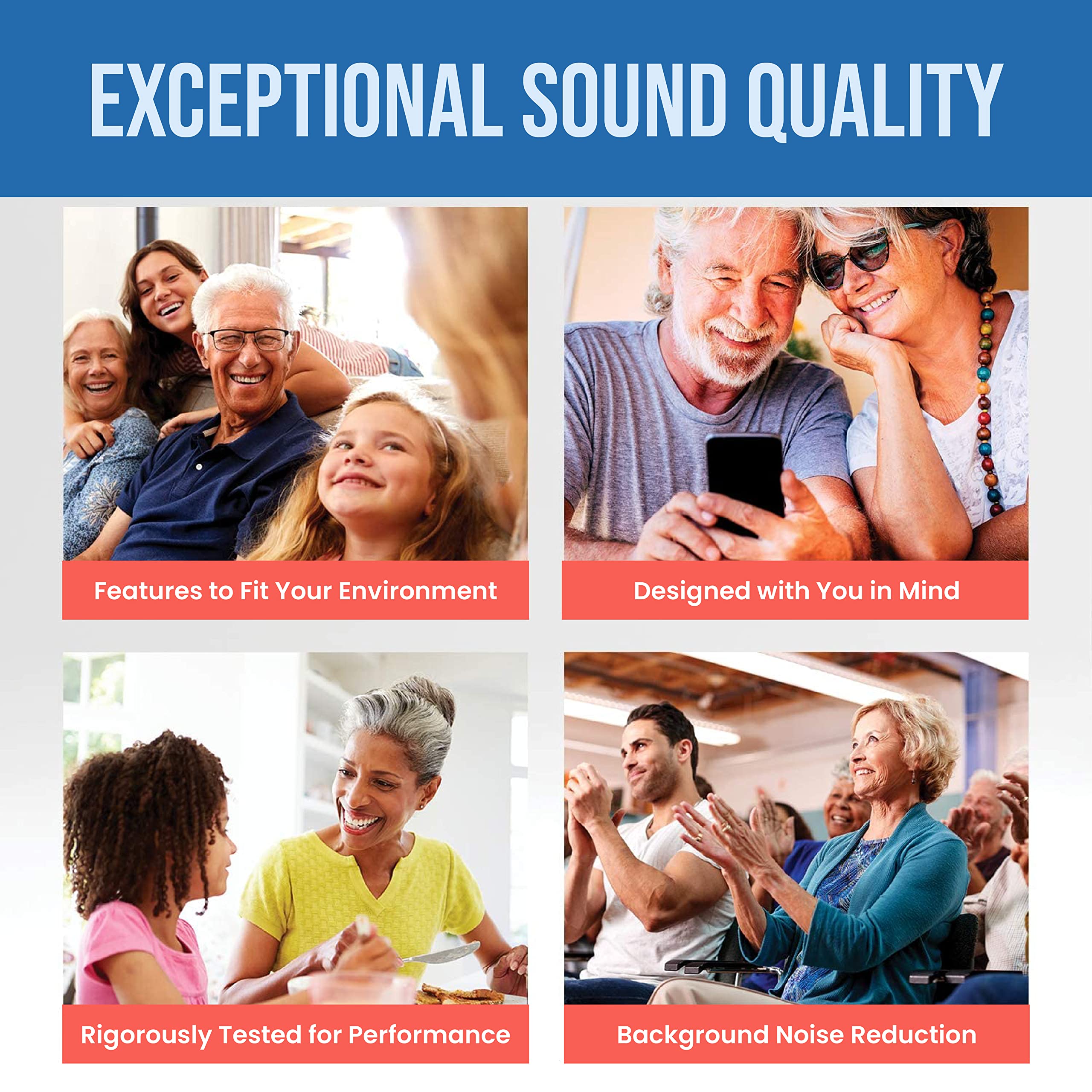 Otofonix Elite Hearing Amplifier to Aid Hearing for Seniors & Adults, Noise Canceling (Right, Beige)