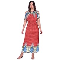 Hots Wing Womens Full Length Maxi Dress Tie at Shoulder Design in 4 Colors