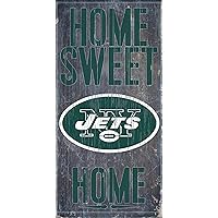 Fan Creations New York Jets Official NFL 14.5 inch x 9.5 inch Wood Sign Home Sweet Home 048500