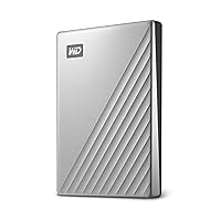 Western Digital 2TB My Passport Ultra Silver Portable External Hard Drive HDD, USB-C and USB 3.1 Compatible - WDBC3C0020BSL-WESN