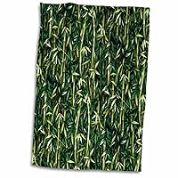 3D Rose Print of Green Bamboo Plants TWL_210562_1 Towel, 15
