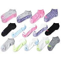 Hanes Ultimate Girls' Cool Comfort 14-Pair No Show Socks