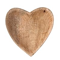 Bloomingville Mango Wood Heart Shaped Bowl Brown, 1 Count (Pack of 1)