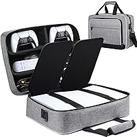 Ztotop Travel Case Compatible with PS5, Carrying Case for PS5, Protective Travel Bag Holds PlayStation 5 Console, Controller, Games, Gaming Headset, Base and Other Accessories, Gray
