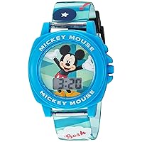 Disney Boy's Digital Plastic Casual Watch, Color:Blue (Model: MK1328)