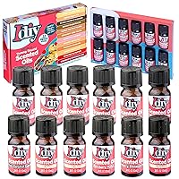 Yummy Dessert Scented Oils (12 Pack) - X Large 10ml (.34 oz) Includes Natural Food Fragrance Scent Oil Bottles for Diffusers, Aromatherapy, Essential Oil, Candles, Crafts, Slime, Gifts - Cake, Cookies