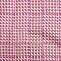 Georgette Viscose Pink Fabric Houndstooth Sewing Material Print Fabric by The Yard 42 Inch Wide-5905