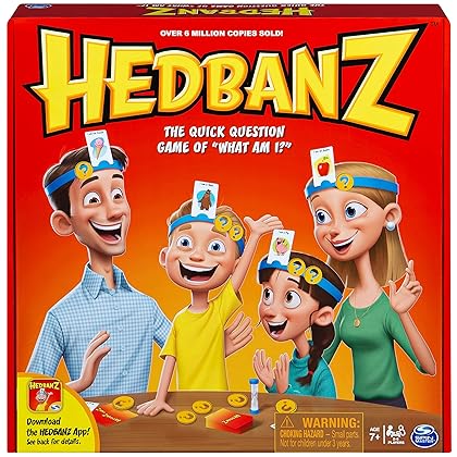 Hedbanz, Quick Question Picture Guessing Family Game for Game Night Headbands Board Game, for Adults and Kids Ages 7 and Up (Edition May Vary)