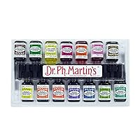 Dr. Ph. Martin's RADI05OZSETC Radiant Concentrated Water Color (Set C) Watercolor Set, 0.5 oz, Set C Colors, 1 Set of 12 Bottles