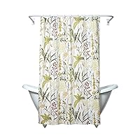 zenna home Huntington Fabric Shower Curtain, Ivory/Cream