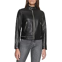 Levi's Women's Faux Leather Motocross Racer Jacket (Standard and Plus)