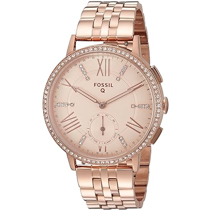 Fossil Q Gazer Gen 2 Women's Rose Gold-Tone Stainless Steel Hybrid Smartwatch FTW1106