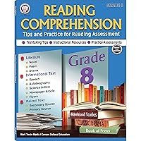 Grade 8 Reading Comprehension Workbook―Literature, Novels, Poetry, Drama, Autobiographies, Articles, Speeches, Articles With Reading Assessment Practice, ELA Homeschool or Classroom (64 pgs)