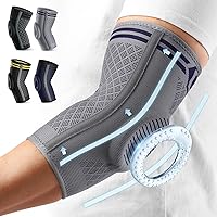 CAMBIVO Elbow Brace for Tendonitis and Tennis Elbow with Gel Pad and Dual Stabilizers, 2 Pack Arm Sleeves for Women & Men, Elbow Compression Sleeve for Golfer's Elbow, Weightlifting