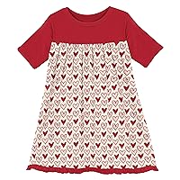 KicKee Pants Celebration Swing Dress for Girls, Short Sleeves, Soft Baby and Girl Clothes