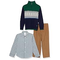 IZOD Boys' 3-piece Sweater, Dress Shirt, and Pants Set