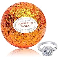 Bath Bomb with Size 8 Ring Inside Tangerine Tango Extra Large 10 oz. Made in USA
