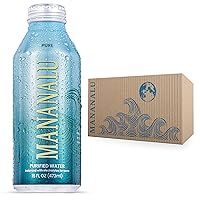 Pure Water, Purified Water with Electrolytes in a BPA Free, Eco-Friendly, and Infinitely Recyclable 16 oz. Resealable Aluminum Bottle (12-Pack)