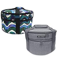 Pie Carrier, Round Casserole Carrier, Casserole Carriers for Hot or Cold Food - Bundle Pack of 2