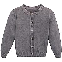 Lilax Baby Boy's Cardigan, Long Sleeve Button Closure Toddler Sweater