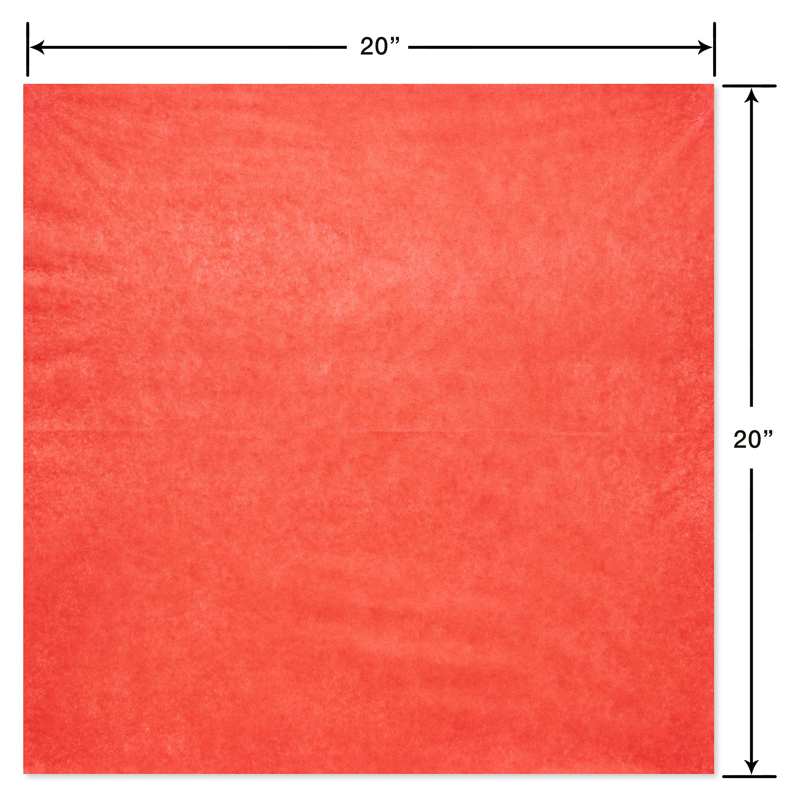 American Greetings Bulk Cherry Red Tissue Paper for Christmas, Holidays, and Special Occasions (125-Sheets)