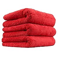 Chemical Guys Happy Ending Ultra Plush Edgeless Microfiber Towel, Red