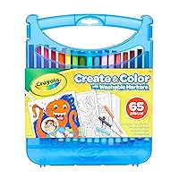 Crayola Super Tips Coloring Art Case with Coloring Pages, Kids Gift, 65+ Pieces, Packaging May Vary