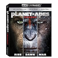 Planet of the Apes 1-3 Trilogy [4K Ultra HD + Blu-Ray + Digital] [4K UHD] Planet of the Apes 1-3 Trilogy [4K Ultra HD + Blu-Ray + Digital] [4K UHD] 4K Blu-ray
