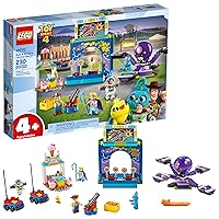 Disney Pixar’s Toy Story 4 Buzz Lightyear & Woody’s Carnival Mania 10770 Building Kit, Carnival Playset with Shooting Game & Toy Story Characters (230 Pieces)