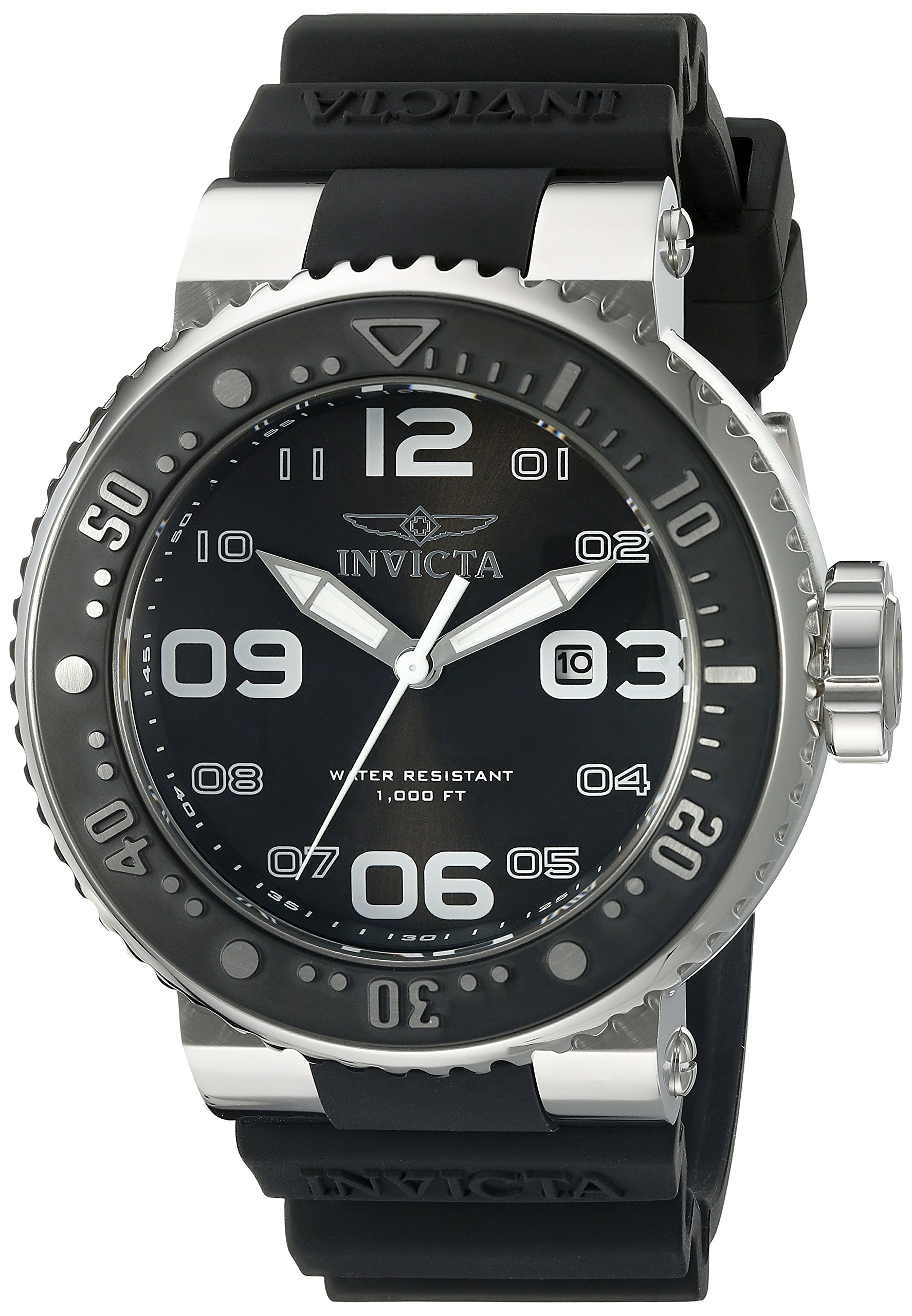 Invicta Men's 21518 Pro Diver Analog Display Japanese Quartz Black Watch