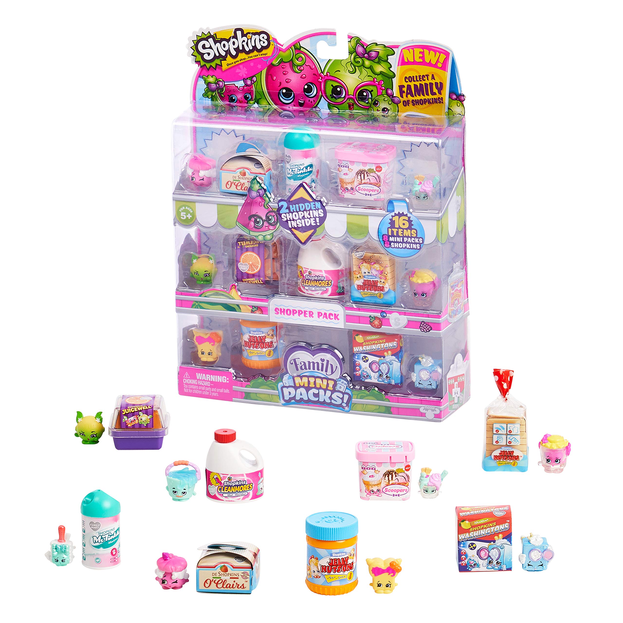 Shopkins New Families in Collectible Mini Pack - 16 Piece