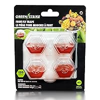 4 pack Prefilled Fruit Fly Trap - 60004,Red,Small