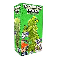 Trembling Tower, The Ultimate Vibrating Stacking Game, Pull Blocks Out with Vibrating Tweezers, Extra Challenge, Precision & Fine Motor Skills, Keep Steady or Tumble Down, Players 2+,Ages 6+