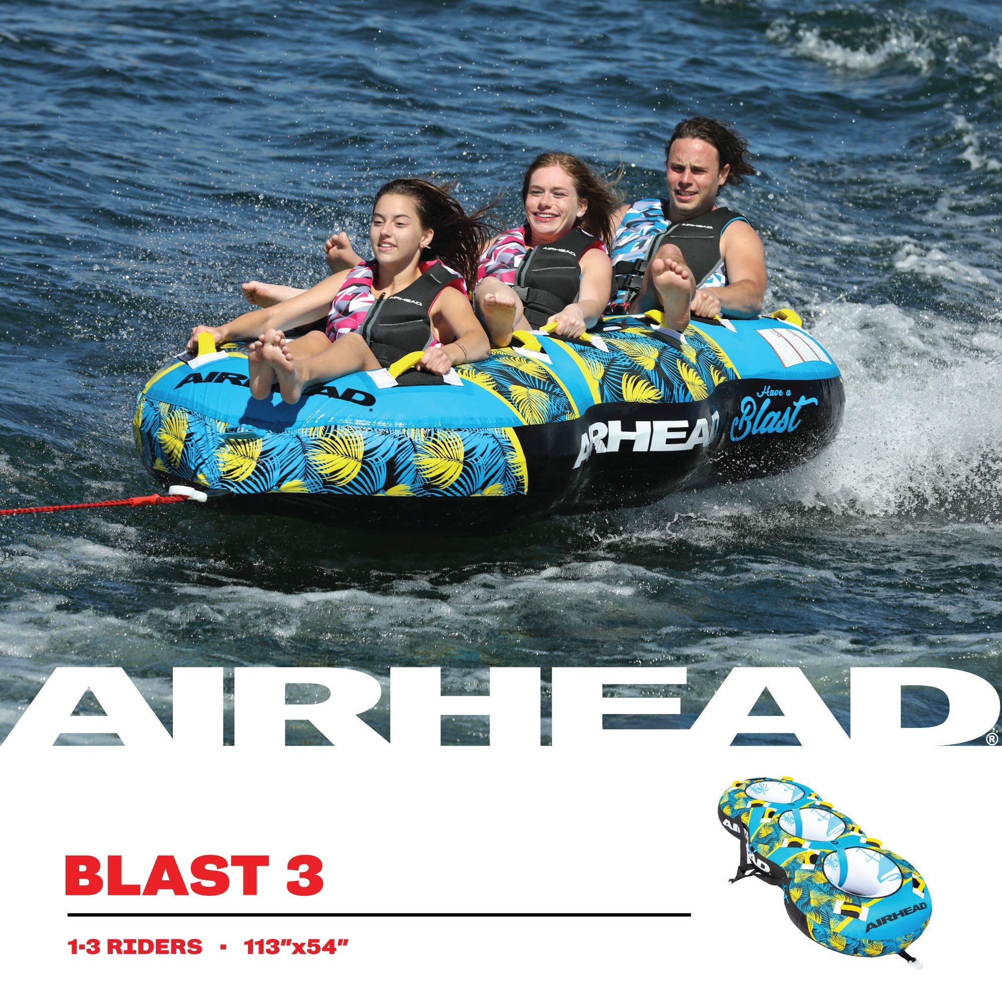 AIRHEAD Blast Towable Tube for Boating with 1-4 Rider Options